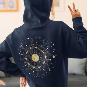 Sun and Moon Zip Hoodie - Etsy
