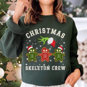 Radiology Christmas Sweatshirt: X-Ray Gingerbread Skeleton Crewneck