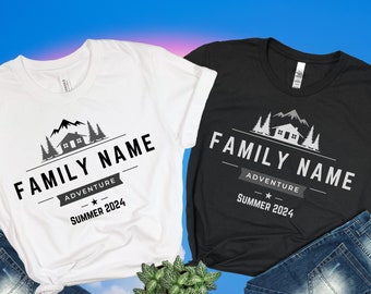 Family Cabin Vacation Shirts Funny Family Reunion Shirts Mountain Custom Group Tshirts Personalized Text Matching Shirts