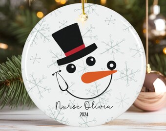 Nurse Christmas Ornament Personalized RN Thank You Ornament Custom Nursing School Graduation Gift for ER ICU Nurses Appriciation keepsake