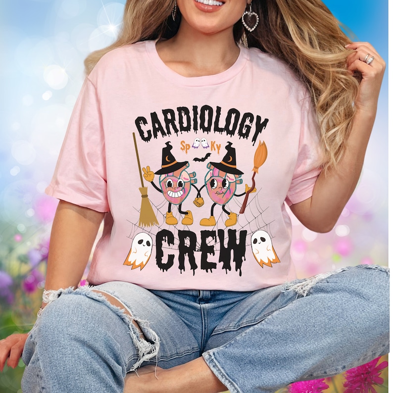 Funny Cardiology Halloween Shirt Heart Anatomy Cariiac Crew Tshirt Cath ...