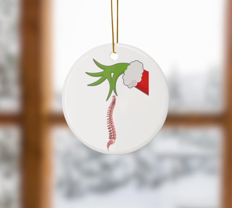 Christmas Spine Ornament Funny Radiology Ornament Ortho Back Surgery