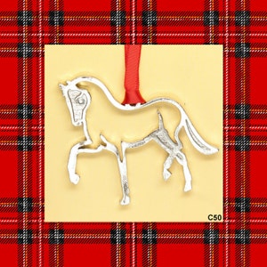 Crystal Dressage Christmas Ornament / Horse Stocking Stuffer / Dressage Horse Ornament / Equestrian Christmas Ornaments