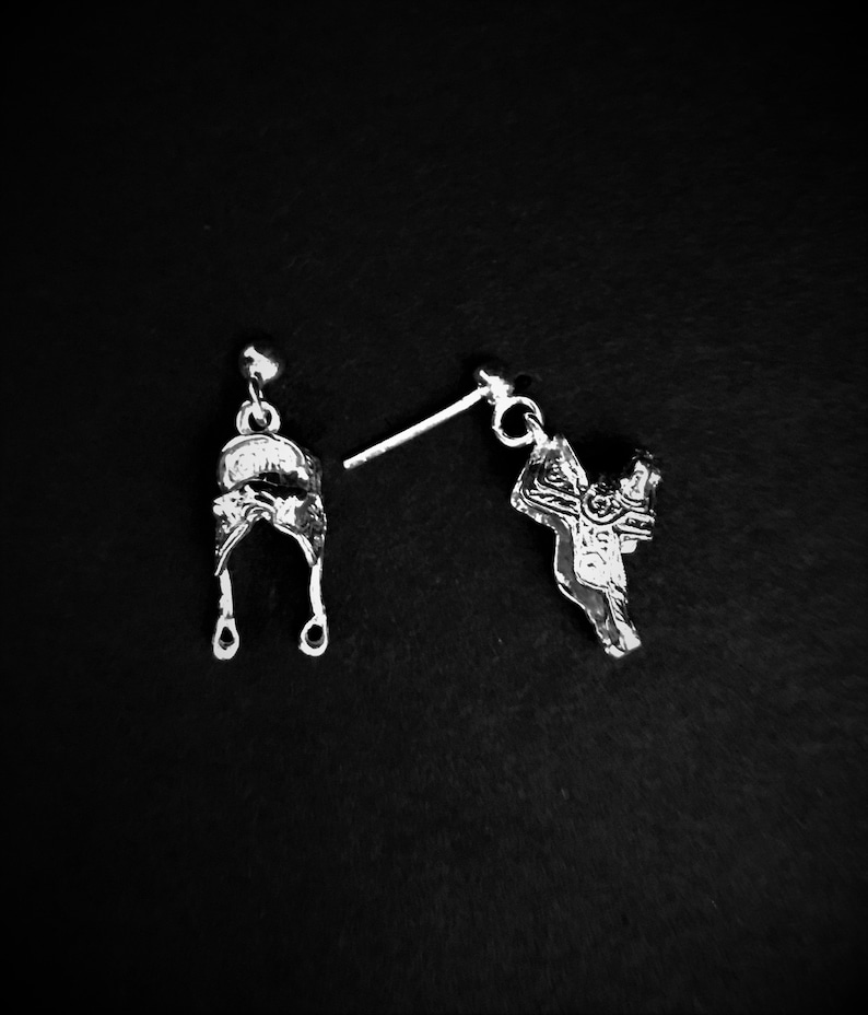 Horse Western Saddle Earrings Horse Jewelry,Equestrian Jewelry Western Jewelry Western Earrings Saddle Earrings Western Horse Earrings