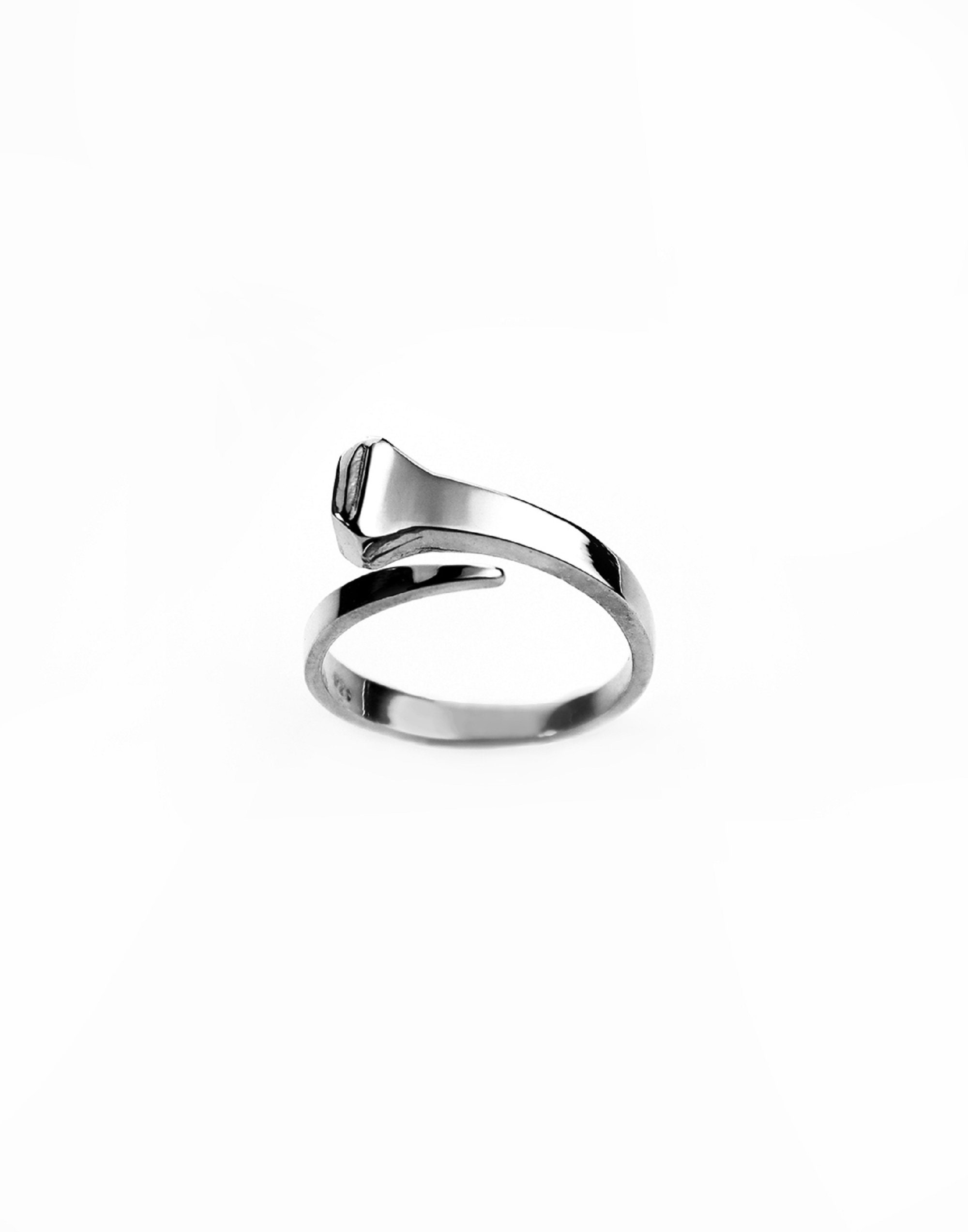 SS18 Silver Horse Shoe Nail Ring – Hitchley & Harrow