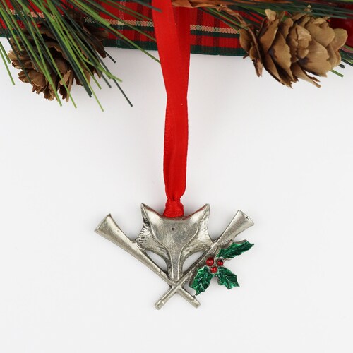 Fox Mask Cross Horns Horse Ornament Fox Hunting Ornament Fox - Etsy