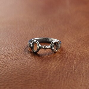 Sterling Silver Equestrian Snaffle Bit Ring / Sterling Silver Women's Equestrian Jewelry / Custom Horse Jewelry