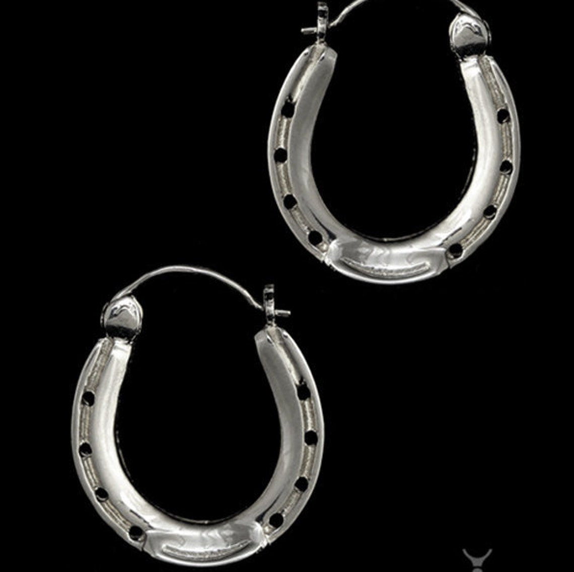 Horseshoe Hoops Horseshoe Hoop Earrings Horse Hoops Horse Etsy