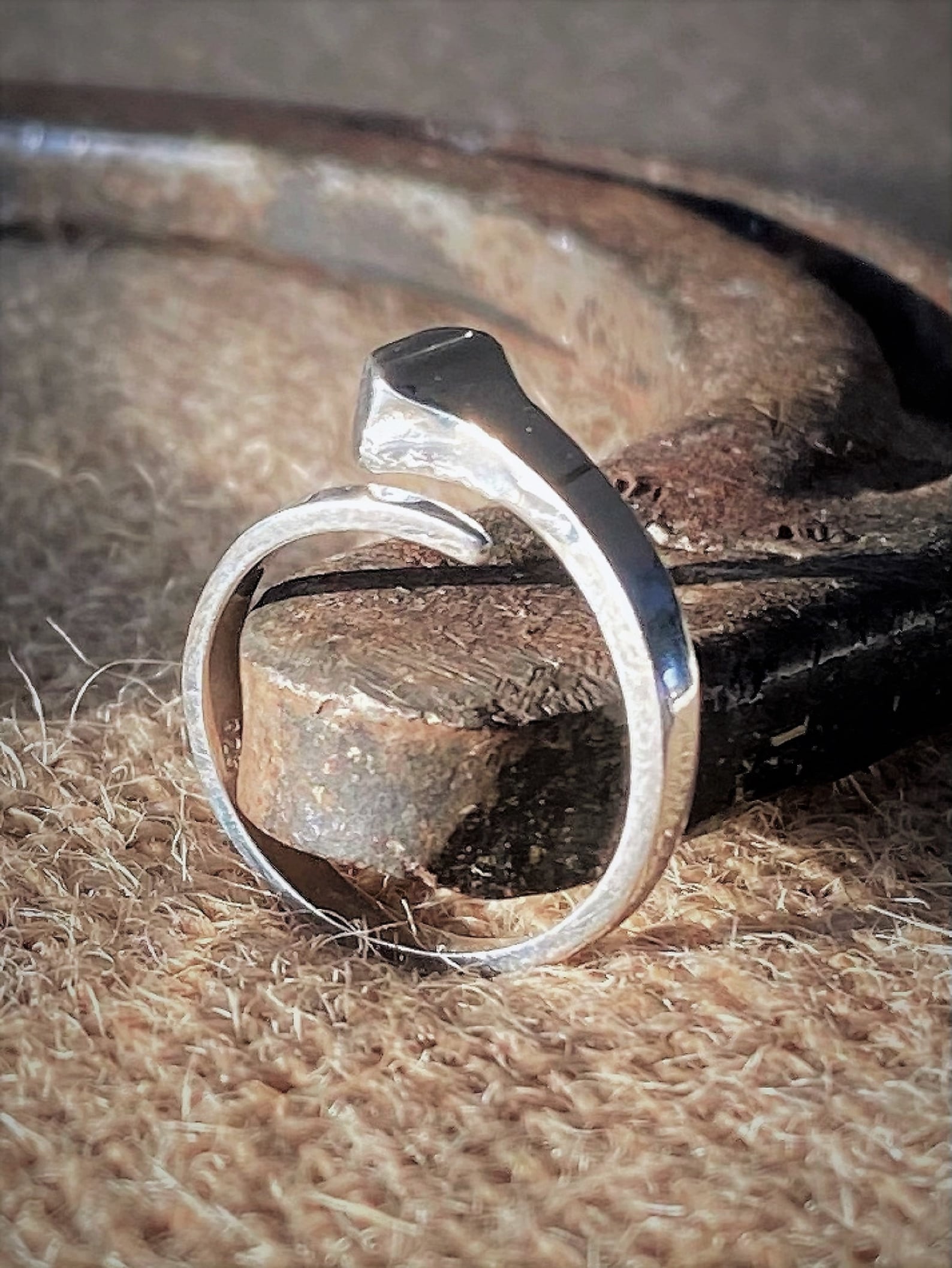 Equestrian Horseshoe Nail Ring Etsy