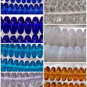 Lot de 100 rondelles plates, heishis en verre 7 couleurs image 1