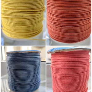 Cordon en coton par 5 mètres ou bobine de 100 mètres. Existe en 1, 1.8, 2 ou 2.5 mm et choix entre différentes couleurs image 5