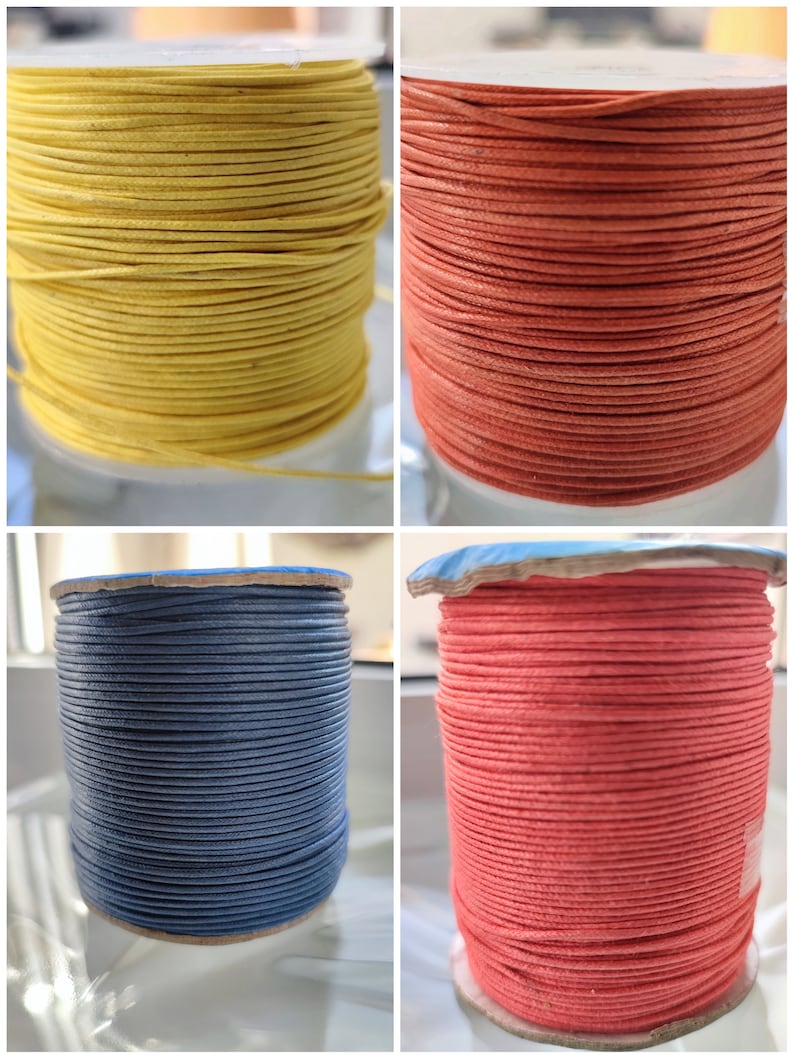 Cotton cord per 5 meters or spool of 100 meters. Available in 1, 1.8, 2 or 2.5 mm and choice between different colors image 5