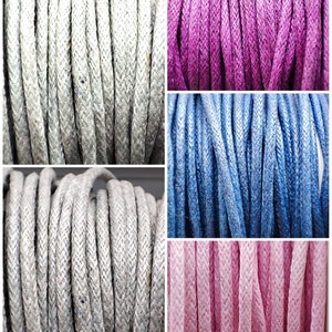 Cotton cord per 5 meters or spool of 100 meters. Available in 1, 1.8, 2 or 2.5 mm and choice between different colors image 3