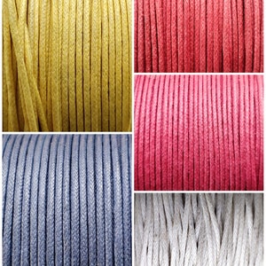 Cotton cord per 5 meters or spool of 100 meters. Available in 1, 1.8, 2 or 2.5 mm and choice between different colors image 2