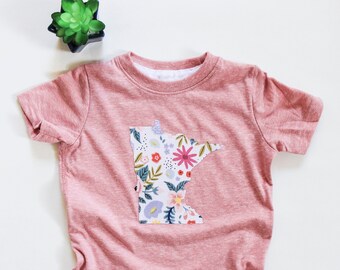Minnesota Toddler T-shirt - Minnesota Toddler Gift - Minnesota Made Toddler - More Fabric Options Available