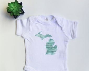 Michigan Onesie® Baby Shower Gift - Handmade - Ready to Ship!