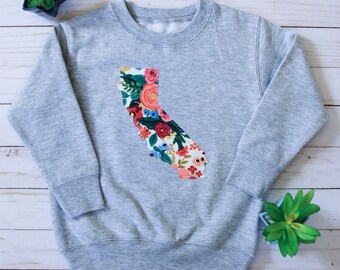 California Toddler Sweatshirt - Boho California - California Made - Gifts for Kids - California Girl - More Fabric Options!