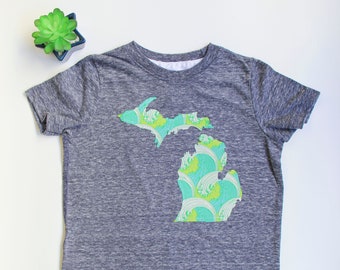 Michigan Toddler T-shirt- Kids Crew Neck - Michigan Kids Gift - Michigan Tee - Ready to Ship!