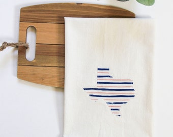 Texas Tea Towel - Decorative Texas Kitchen Towel - Handmade and Customizable - More Fabric Available