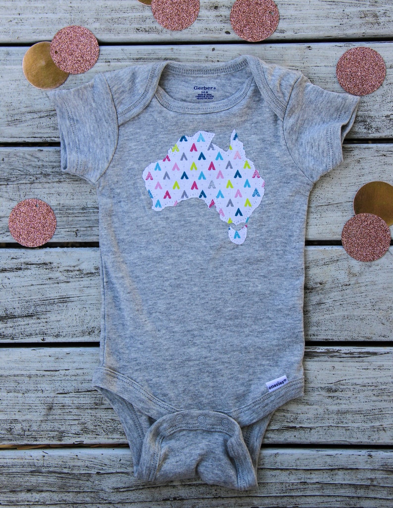 Australia Onesie Baby Shower Gift Handmade And Customizable Etsy