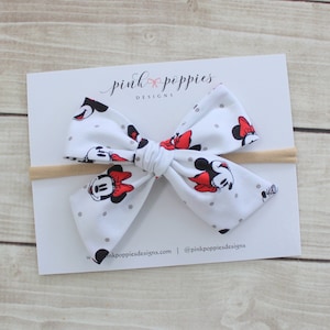 Minnie Mouse Hair Bow, Large Disney Bow, Minnie Hair Clip, Disney Bow Hair Clip, Oversized Hair Bow, Disney Headband, Minnie Bow Headband