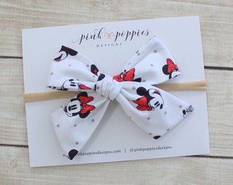 Minnie Mouse Hair Bow, Large Disney Bow, Minnie Hair Clip, Disney Bow Hair Clip, Oversized Hair Bow, Disney Headband, Minnie Bow Headband