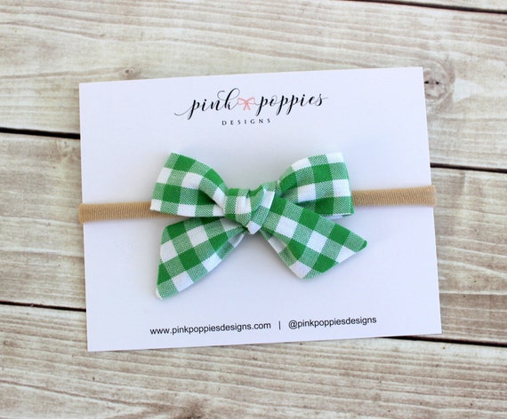 St Patricks Day Hair Bow Green Headband St Patricks