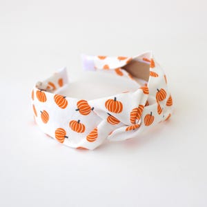 Halloween Headband, Top Knot Headband, Women&#39;s Headband, Pumpkin Headband, Pumpkin Patch Headband, Womens Halloween Headband, Fall Headband