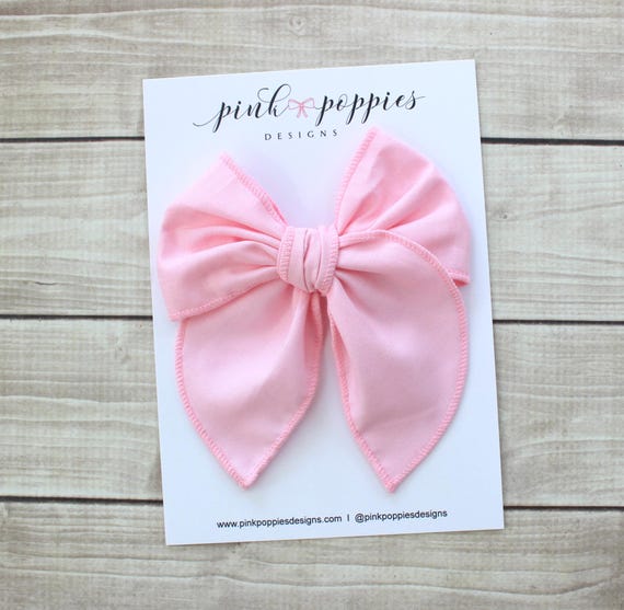 Oversized Pink Hair Bow, Light Pink Hair Bow, Pink Bow Hair Clip, Easter Hair Bow, Big Hair Bow, Pink Hair Bow, Pink Cotton Hair Clip