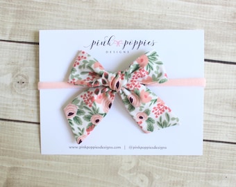 Lazo floral rosa para el cabello, diadema floral, diadema con lazo de flores, diadema floral para bebé, diadema rosa para bebé, diadema de flores para bebé, lazo rosa para el cabello
