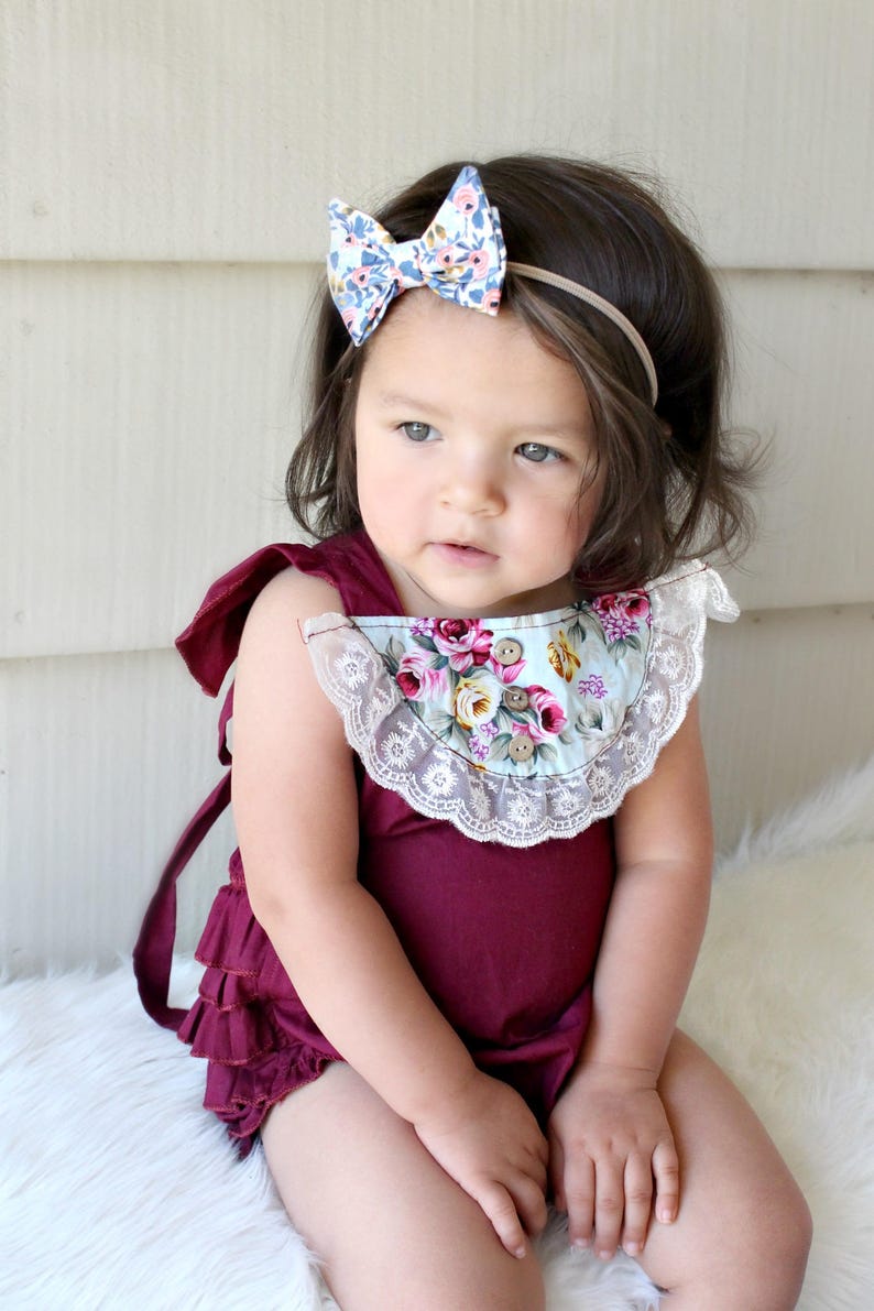 Baby Girl Headband Floral Print Headbands Newborn Headband Cotton bow headband Baby Headband Rifle Paper Co Rifle Paper Co Headband