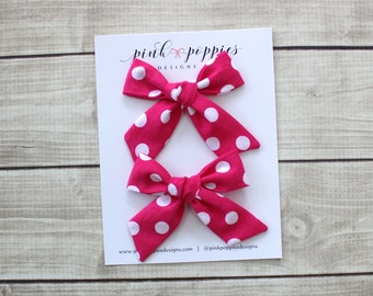 Pink Minnie Pigtail Bows, Minnie Hair Bows, Pink Pigtail Bows, Disney Hair Bows, Minnie Mouse Bows, Pink Disney Bows, Pink Minnie Piggy Bow