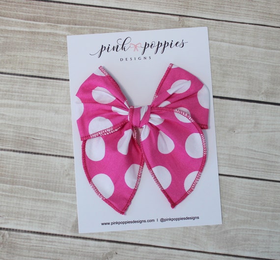 thumbnail image 2 of Minnie Mouse Hair Bow Clips - Glittery Polka Dot Bows, 4.5" Wide, For Girls 2 of 12