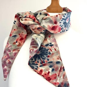 Japanese silk kimono fabric scarf/ Kimono scarf / Japanese Kimono scarf /Silk bandeau scarf