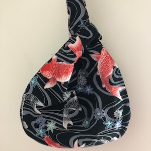 Handgemaakte traditionele knooptas/koikarper stoffen tas/Japanse knooptas