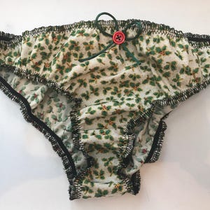 Handmade Christmas cotton knickers/ Christmas panties /Christmas underwear image 2