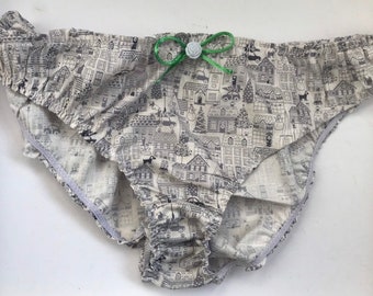 Christmas print knickers/ Handmade Christmas panties/ Christmas print underwear/Christmas knickers