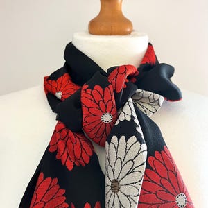 Japanese silk kimono fabric scarf/ Kimono scarf / Japanese Kimono scarf /Silk bandeau scarf
