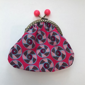 Vintage batik fabric coin purse
