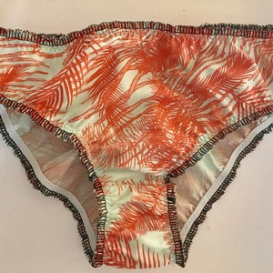 Handmade cotton palm tree/tropical print knickers