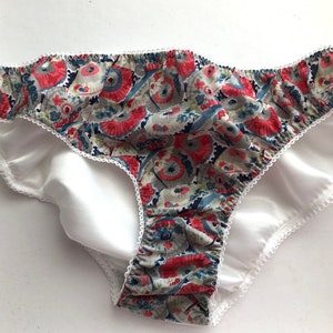 Handmade Liberty Print Knickers: Geometric Japanese Parasol Underwear