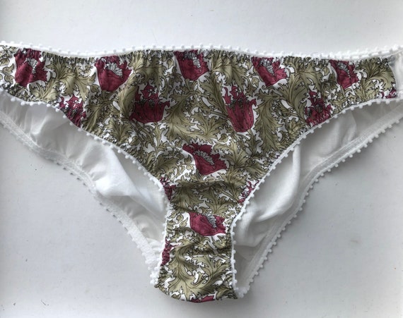 Liberty Print Knickers/ Handmade Panties/ Liberty Print Underwear/personalised  Underwear/ William Morris Print 