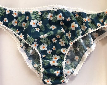 Handmade Japanese print cotton knickers/ Handmade panties /Handmade underwear