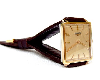 Gold longines watch | Etsy