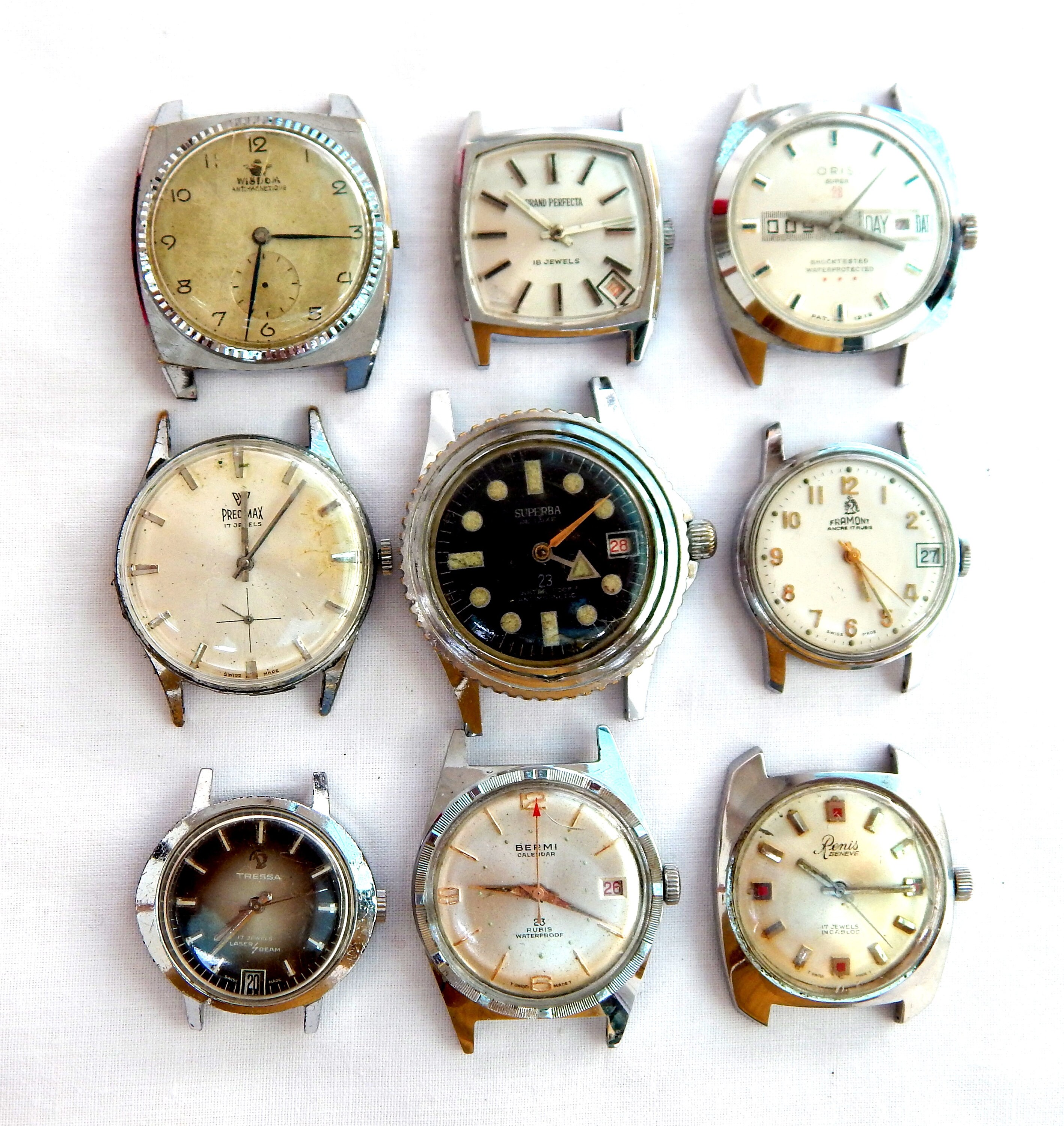 Watches Antique, Lot Watches, Wrist Watch, Watch Vintage, Circa