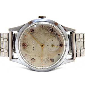 Vintage Watch, Watch RALCO, Hand Winding, 17 Jewels, Watch Unisex, Circa 1960, Case Stainless Steel, 35mm, Gift Birthday, Watch Working