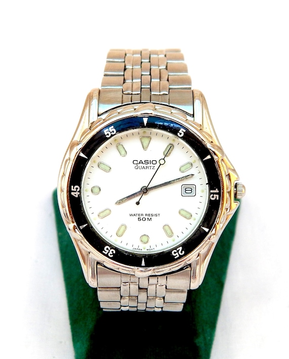 Vintage Watch Watch CASIO Quartz Case Stainless Steel Measure