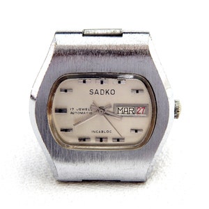 Vintage Watch, SADKO, Automatic, Self winding, 1970c, Case Stainless Steel 37mm, Watch Working, Gift Birthday, Anniversary, Unisex Watch