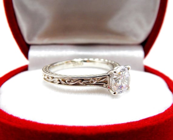 Ring Solid Silver, Faceted Brilliant, Designer Je… - image 3