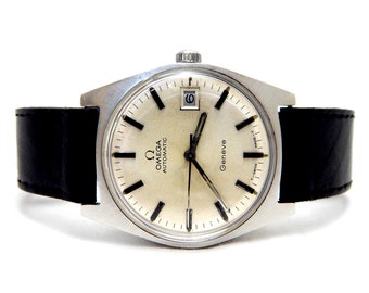 Vintage Watch OMEGA Geneve, Omega Automatic, Caliber 565, Ref 166.0041, Case Stainless Steel, 35mm, Circa 1969, Gift Birthday, Watch Working